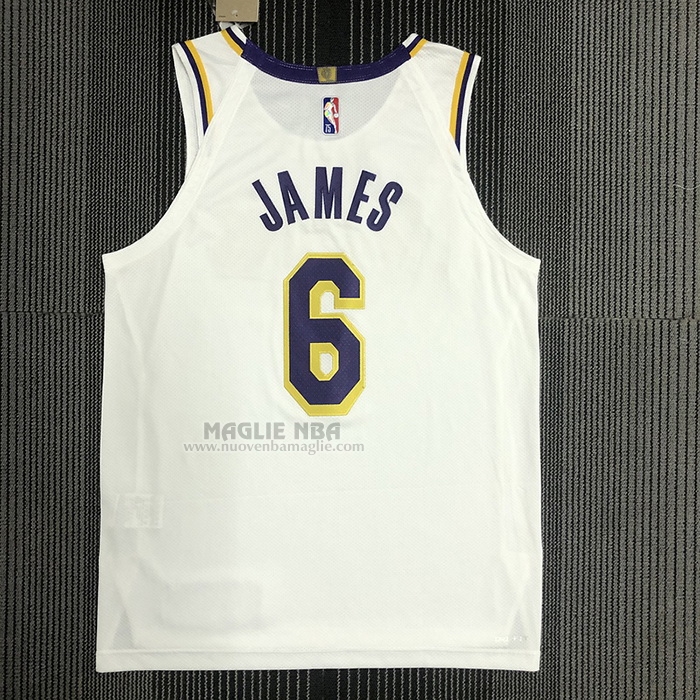 Maglia
 LeBron James NO 6 Los Angeles Lakers Association Autentico
 Bianco
